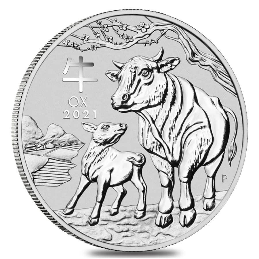 2021 5 oz Silver Lunar Year of The Ox BU Australian: This item qualifies for FREE DOMESTIC SHIPPING to customers in the USA You are bidding on the total lot which includes 1 of the following item: 2021 5 oz Silver Lunar Year of The Ox BU Australian Pert