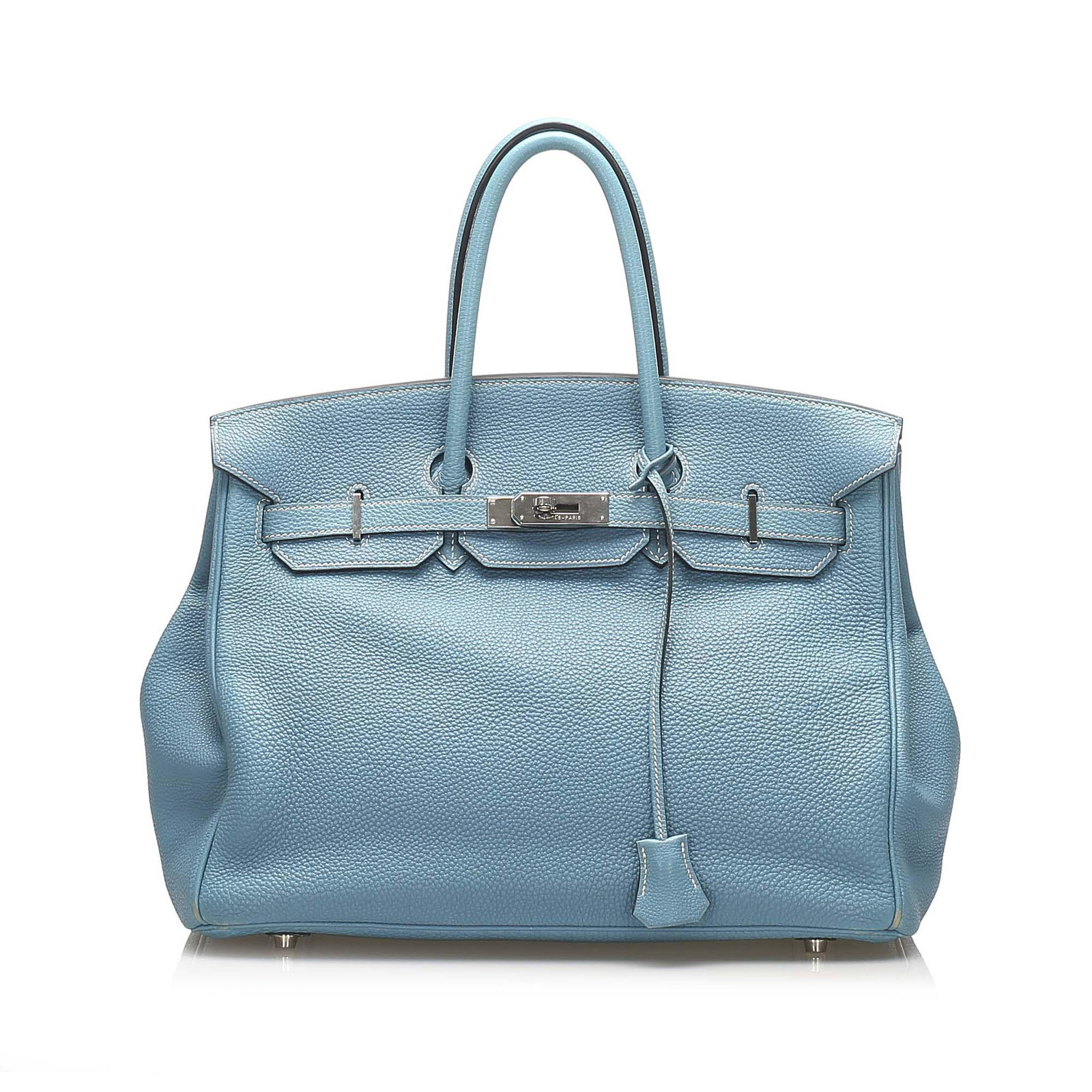 Authentic Hermes Togo Birkin 35: This item qualifies for FREE DOMESTIC SHIPPING to customers in the USA The Birkin 35 features a leather body rolled leather handles front flap with turn-lock closure gold hardware and interior open an
