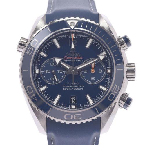 Authentic OMEGA Seamaster Plat Net Ocean Chrono: This item qualifies for FREE DOMESTIC SHIPPING to customers in the USA Brand: OMEGA Department: mens Style: watch Movement: Mechanical Automatic Material: TI / Rubber Dial Color: Blue Color: Blue Type
