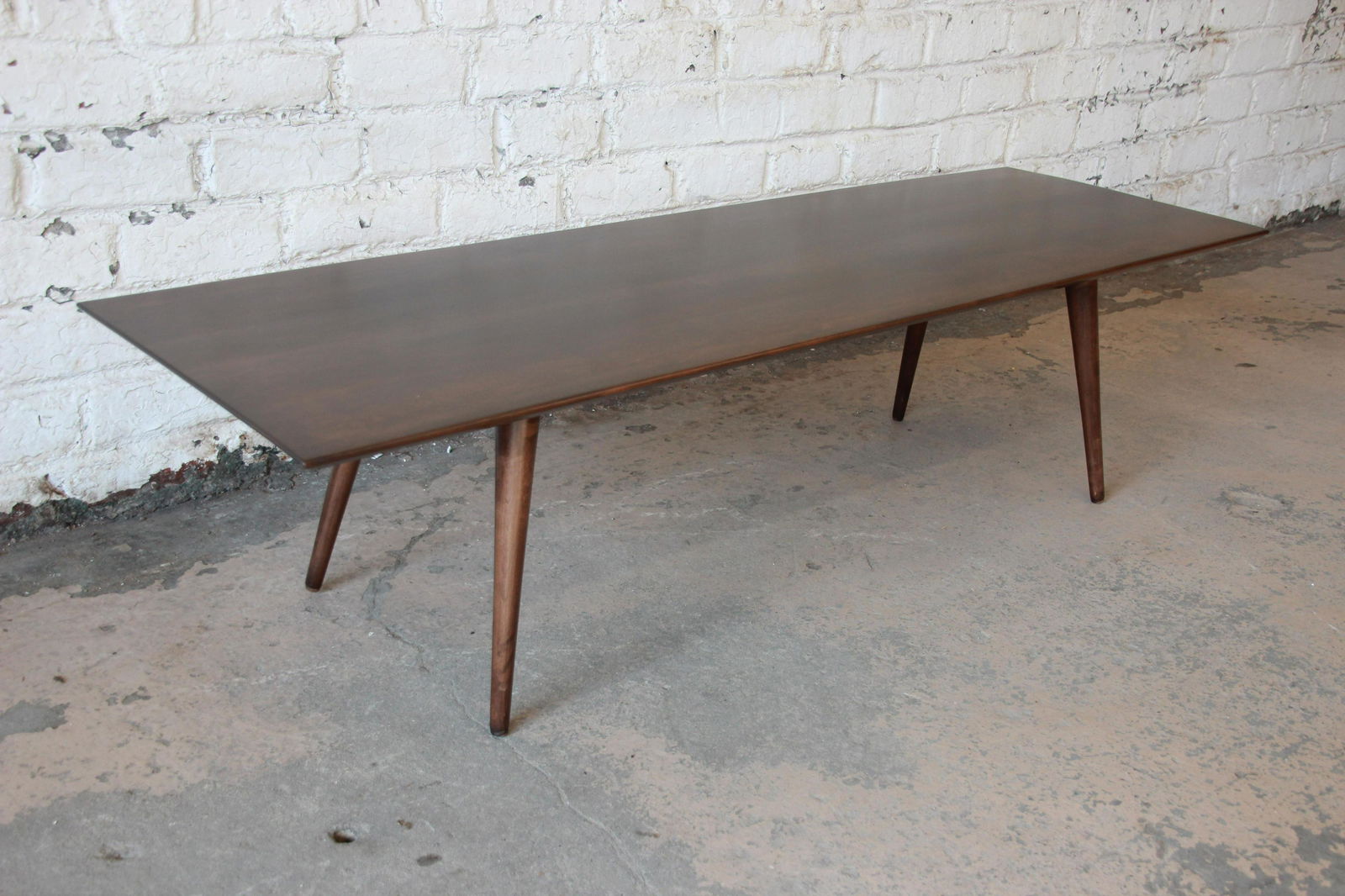 Paul McCobb Planner Group Mid-Century Modern Coffee: Please see Disclaimer for shipping cost estimates. Offering a very nice newly refinished dark brown coffee table from the Planner Group line by Paul McCobb for Winchendon Furniture. The table has clea