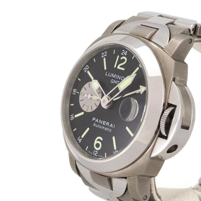 Authentic Panerai PAM00161 Luminor GMT Small Second: This item qualifies for FREE DOMESTIC SHIPPING to customers in the USA Panerai PANERAI Luminol GMT Small second Titanium / SS Automatic Brand: Panerai model Luminor GMT PAM00161 Movement Automatic Mat