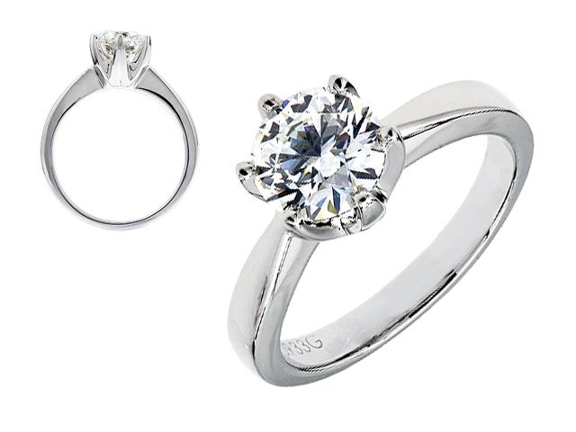 Round Brilliant Solitaire Mounting Ring In 14k White: This item qualifies for FREE DOMESTIC SHIPPING to customers in the USA A Classic Diamond Solitaire Ring Mounting In 14 Karat White Gold For 1.24ct Round Brilliant Diamond 14 Karat White Gold Ring Moun