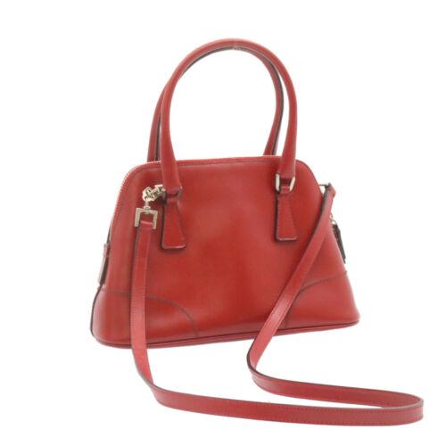 Authentic PRADA 2Way Mini Hand Shoulder Bag Red Leather: This item qualifies for FREE DOMESTIC SHIPPING to customers in the USA Brand: PRADA Size: W20 x H13 x D8cm / Shoulder Drop 38cm(Approx) Color: Red Country/Region of Manufacture: Italy Material: Leathe