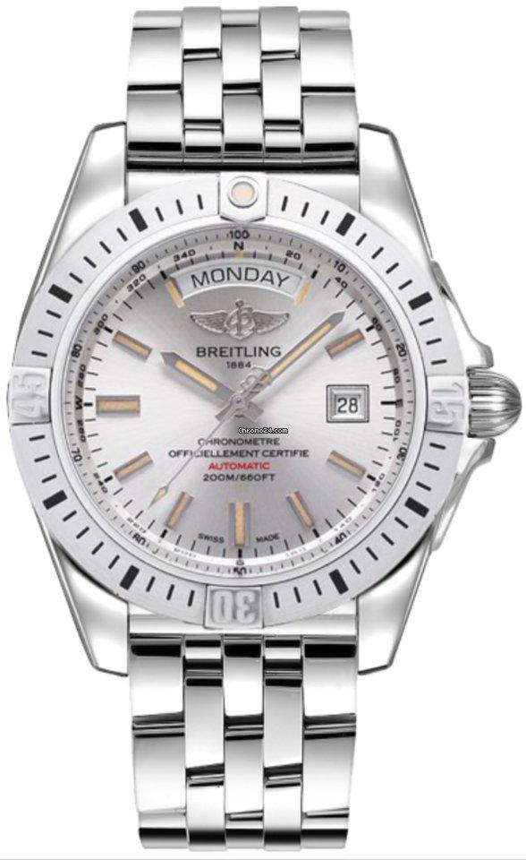 Authentic Breitling Galactic 44: This item qualifies for FREE DOMESTIC SHIPPING to customers in the USA Basic Info Brand: Breitling Model: Galactic 44 Reference number: A45320 Movement: Automatic Case material: Steel Bracelet materia