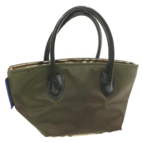 Authentic BURBERRYS Blue Label Nova Check Mini Hand Bag: This item qualifies for FREE DOMESTIC SHIPPING to customers in the USA Size: W21 x H10 x D11cm(Approx) Material: Nylon Department: Women Color: Khaki Style: Hand Bag Brand: BURBERRYS UPC: Does not app