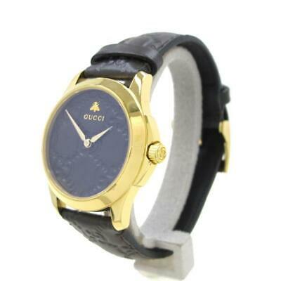 Authentic Gucci G Timeless Fly 38mm 126.4 Men's Watch: This item qualifies for FREE DOMESTIC SHIPPING to customers in the USA Detailed information Brand: Gucci Product type clock Rank B Model: 126.4 size 38mm Warranty None box None Material GP plati