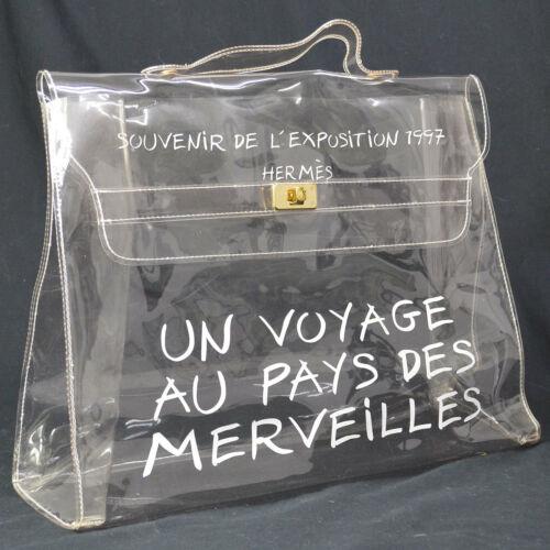 Authentic HERMES Vinyl Kelly Beach Hand Bag: This item qualifies for FREE DOMESTIC SHIPPING to customers in the USA Condition: Pre-owned: An item that has been used or worn previously. See the sellerÃ¢€â„¢s listing for full details an