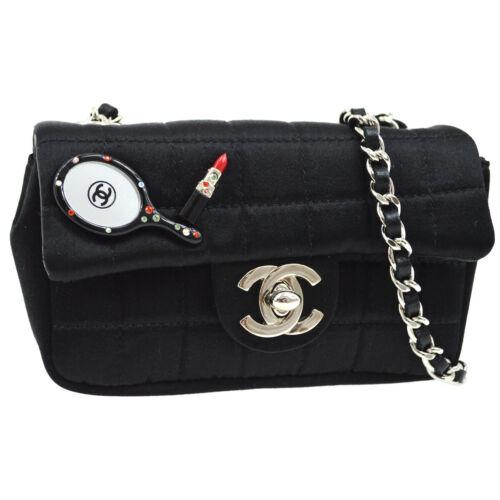 Authentic CHANEL Camellia Choco Bar Chain Shoulder Bag: This item qualifies for FREE DOMESTIC SHIPPING to customers in the USA Size: Small Color: Black Accents: Logo Vintage: No Model: CHANEL Choco Bar Chain Bag MPN: Does Not Apply Country/Region of Manufa