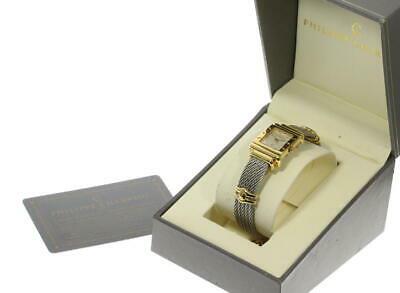 Authentic Philip Charriol Saint-Tropez Square 7007902: This item qualifies for FREE DOMESTIC SHIPPING to customers in the USA State rank Body rank B + Belt trunk B + Product condition The glass is in a beautiful state (12 o'clock position) Case Light scra