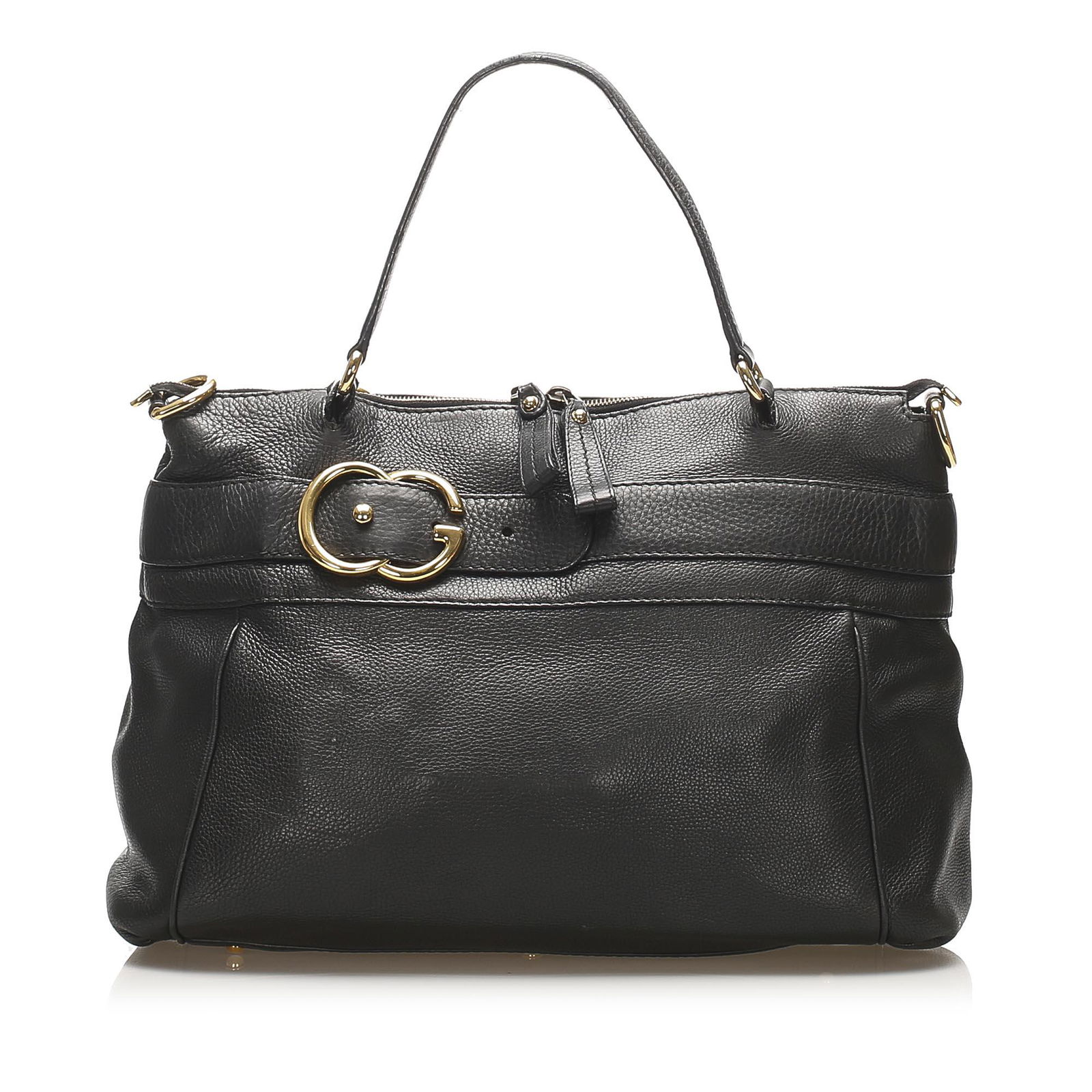 Authentic Gucci Ride Leather Satchel: This item qualifies for FREE DOMESTIC SHIPPING to customers in the USA The Ride satchel features a leather body flat handles a detachable flat strap a 2 way top zip closure and interior zip and slip p