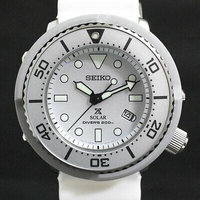 Authentic Seiko Prospex Divers LOWERCASE White SBDN051: This item qualifies for FREE DOMESTIC SHIPPING to customers in the USA (Brand:) SEIKO (Material) Stainless steel x rubber (Color) White x Gray (Dial: Silver) (Size (cm)) Face: Approximately 45mm (excl