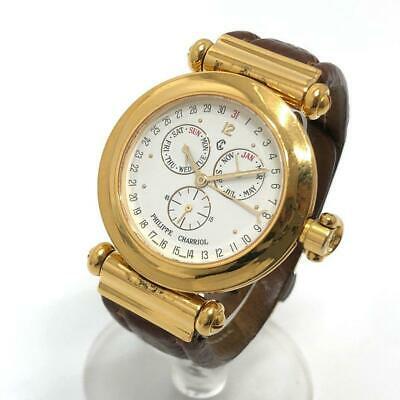 Authentic PHILIPPE CHARRIOL Christopher Columbus: This item qualifies for FREE DOMESTIC SHIPPING to customers in the USA Brand: Philip Charriol Type: Christopher Columbus Model: Day-Date Quartz Line: Men's Watch Shape: Watch Target: Men's Dial color: