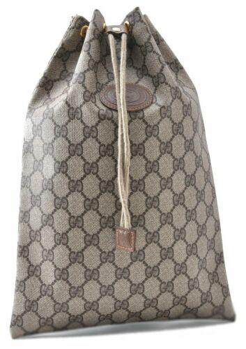 Authentic Authentic GUCCI Pouch GG PVC Brown: This item qualifies for FREE DOMESTIC SHIPPING to customers in the USA Brand: GUCCI Bag Height: 13.4inches(34cm) Material: PVC Bag Depth: 0.4inches(1cm) Style: Pouch MPN: Does not apply Color: Brown S