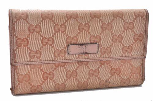 Authentic Authentic GUCCI GG Crystal Wallet PVC Leather: This item qualifies for FREE DOMESTIC SHIPPING to customers in the USA Brand: GUCCI Country/Region of Manufacture: Italy Material: PVC Bag Height: 4.1inches(10.5cm) Style: Wallet Bag Depth: 0.8inches(