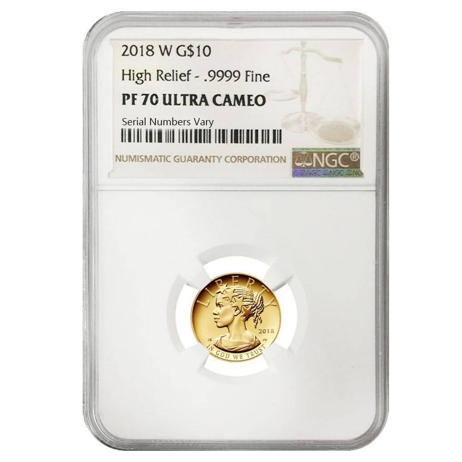 2018 W 1/10 oz $10 American Liberty Proof Gold Coin NGC: This item qualifies for FREE DOMESTIC SHIPPING to customers in the USA You are bidding on the total lot which includes 1 of the following item: 2018 W 1/10 oz $10 American Liberty Proof Gold Coin NGC 