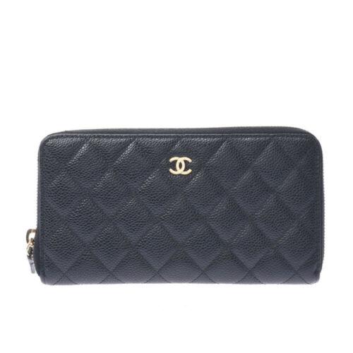 Authentic CHANEL Matrasse Zip Around black purse: This item qualifies for FREE DOMESTIC SHIPPING to customers in the USA Brand: CHANEL Department: Ladies Style: purse Type: purse Color: Black The BIDHAUS Guarantee: Photos descriptions and estimates w