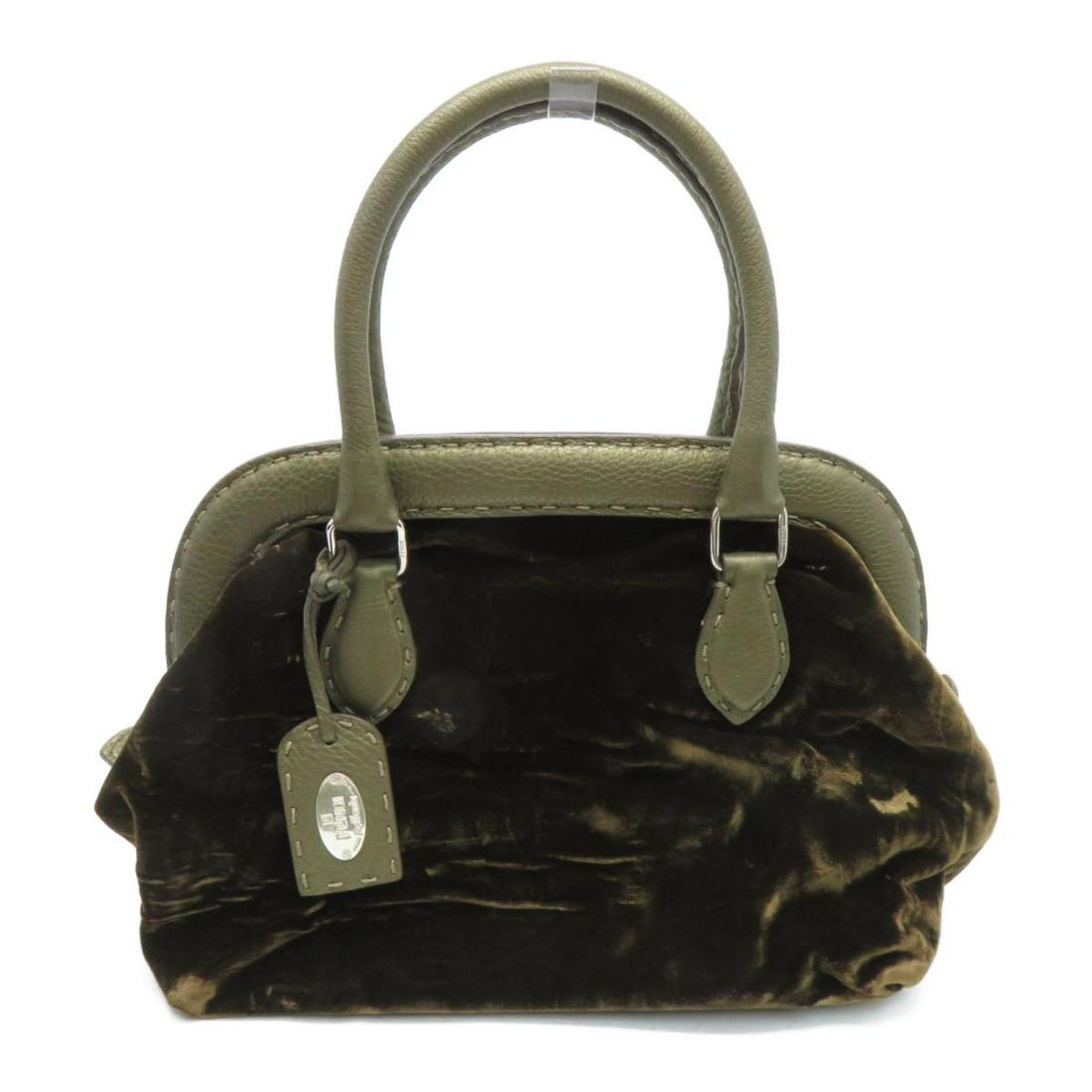 Authentic FENDI Hand Bag Green: This item qualifies for FREE DOMESTIC SHIPPING to customers in the USA FENDI Hand Bag Green Dimensions: W27Ã—H24Ã—D15cm/Handle 40cm The BIDHAUS Guarantee: Photos descriptions and estimates were 