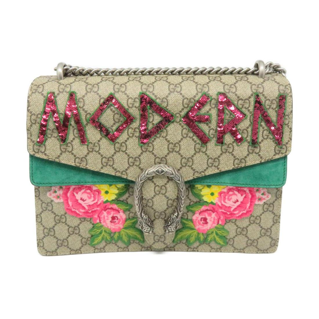Authentic GUCCI GG Supreme Chain Shoulder Bag PCV: This item qualifies for FREE DOMESTIC SHIPPING to customers in the USA GUCCI GG Supreme Chain Shoulder Bag PCV Dimensions: W29Ã—H21Ã—D6cm/Shoulder Strap 48cm The BIDHAUS Guarantee: Photos descri
