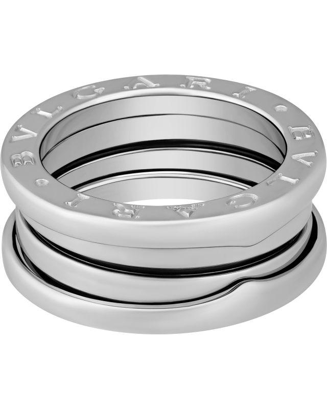 Bvlgari 18K White Gold B.Zero 3 Band RingRing Size:: This item qualifies for FREE DOMESTIC SHIPPING to customers in the USA Bvlgari 18K White Gold B.Zero 3 Band RingRing Size: 5.25 Weight: Diamond Weight: Gemstone: 2190 Gemstone Weight: 2190 The BIDHAUS