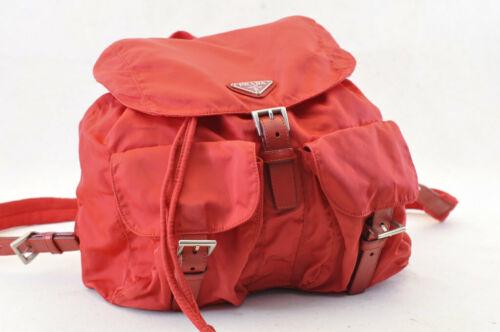 Authentic PRADA Nylon Back Pack Red: This item qualifies for FREE DOMESTIC SHIPPING to customers in the USA Brand: PRADA Size: W30 x H33 x D15cm(Approx) Style: Backpack Color: Red Material: Nylon UPC: Does not apply The BIDHAUS Guarantee