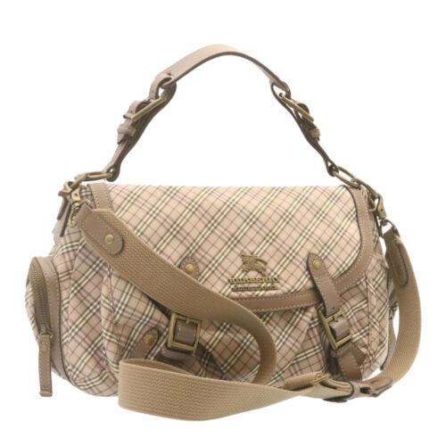 Authentic BURBERRY Blue Label Nova Check 2Way Shoulder: This item qualifies for FREE DOMESTIC SHIPPING to customers in the USA Brand: BURBERRY Size: W35 x H22 x D14cm(Approx) Color: Beige Type: unknown Material: Canvas Department: Woman Style: Shoulder Bag