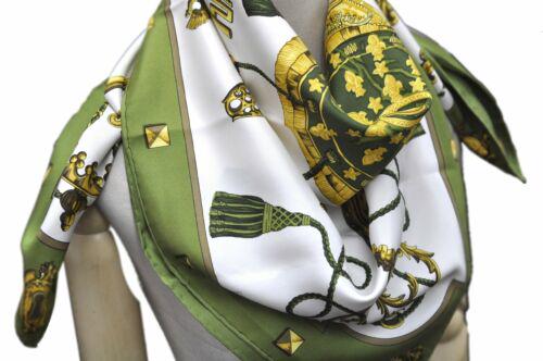 Authentic HERMES Scarf "Les Cles Key" Silk Green: This item qualifies for FREE DOMESTIC SHIPPING to customers in the USA Brand: HERMES Color: Green Style: Scarf Size(cm): W90 x H90cm(Approx) Type: Scarf Size(inch): W35 x H35"(Approx) Department: Wome