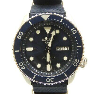 Authentic Seiko Automatic Day Date Stainless Nylon Belt: This item qualifies for FREE DOMESTIC SHIPPING to customers in the USA Seiko Automatic Day Date Stainless Nylon Belt Navy Men's Watch Gender type mens The condition of the product It is a new/unused p
