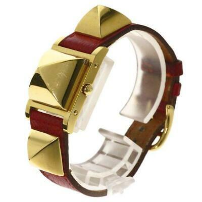 Authentic HERMES watch GP Lizard Ladies: This item qualifies for FREE DOMESTIC SHIPPING to customers in the USA Brand: HERMES Item: Watch Type: Medor Material: Case) GP band) Lizard Size: Case approx. 23 mm x 32 mm Case thickness approx. 5.8