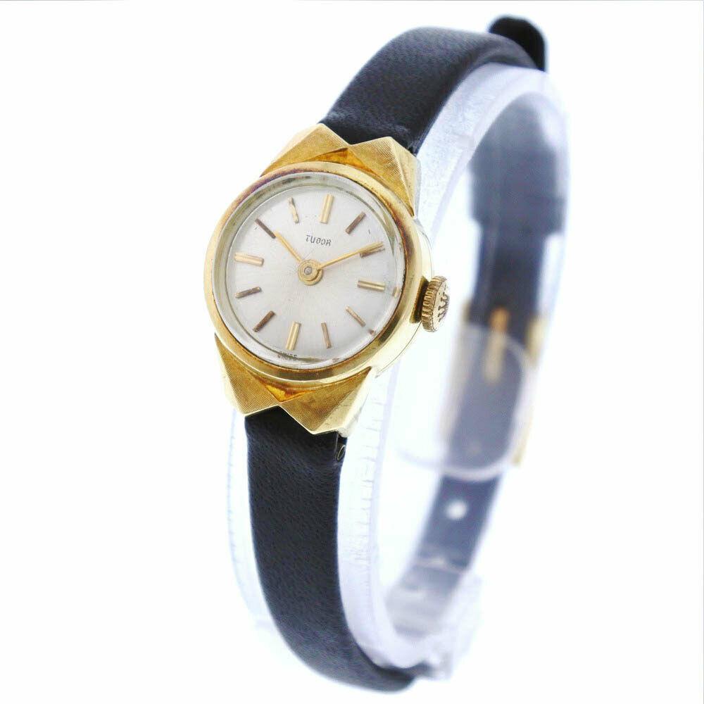 Authentic Tudor K18 YellowGold Leather Gold Hand-Rolled: This item qualifies for FREE DOMESTIC SHIPPING to customers in the USA Condition: Used (pre-owned) Length of the watch is 13.5~16 cm. There are small scratches and rubbing. There is no noticeable big 