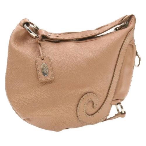 Authentic FENDI Leather Shoulder Bag Pink: This item qualifies for FREE DOMESTIC SHIPPING to customers in the USA Size: W34 x H30 x D6cm(Approx) Material: Leather Country/Region of Manufacture: Italy Color: Pink Department: Women Brand: FENDI 