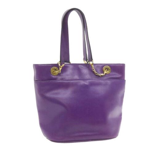 Authentic CELINE Leather Shoulder Bag Purple: This item qualifies for FREE DOMESTIC SHIPPING to customers in the USA Brand: CELINE Size: W30 x H26 x D15cm(Approx) Color: Purple Country/Region of Manufacture: Italy Material: Leather Type: unknown