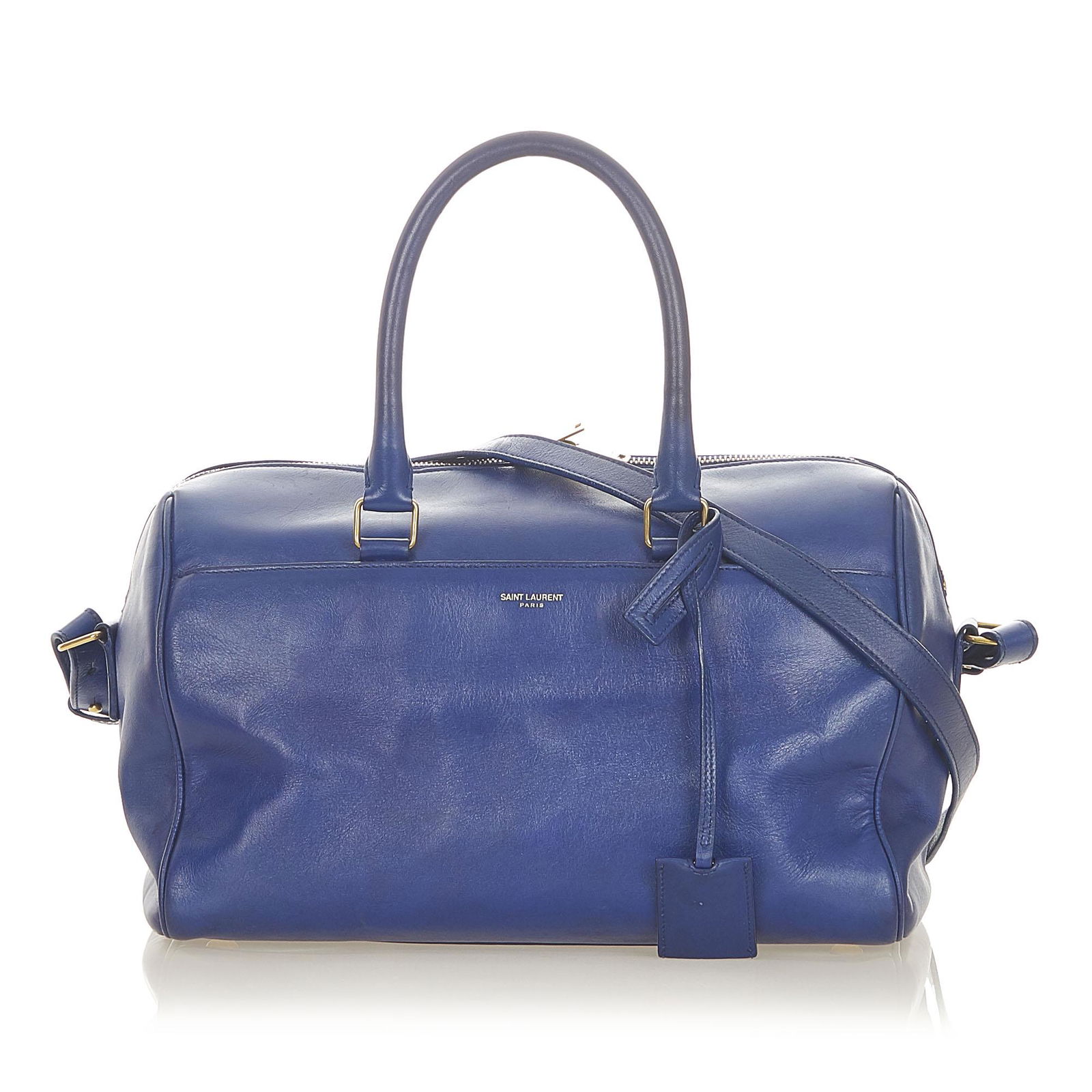 Authentic YSL Classic Baby Duffle Leather Satchel: This item qualifies for FREE DOMESTIC SHIPPING to customers in the USA The Classic Baby Duffle features a leather body rolled leather handles a detachable flat strap a top zip closure and an interior