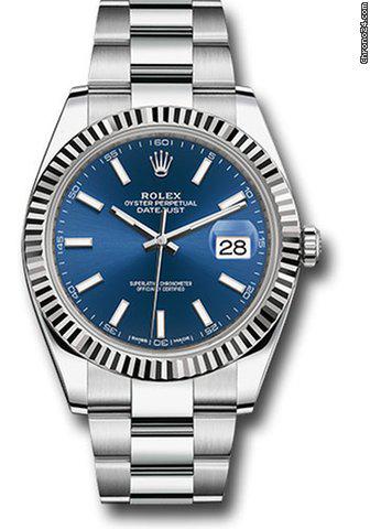 Authentic Rolex Datejust Blue Dial: This item qualifies for FREE DOMESTIC SHIPPING to customers in the USA Basic Info Brand: Rolex Model: Datejust Reference number: 126334 Movement: Automatic Case material: Steel Bracelet material: Stee