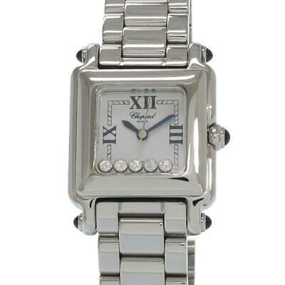 Authentic Chopard Happy Sport Square 27 8893-23: This item qualifies for FREE DOMESTIC SHIPPING to customers in the USA Chopard Happy Sport Square 27 / 8893-23 Stainless Ladies Watch Brand: Chopard Model: 27 / 8893-23 Size 23mm Material Stainless St