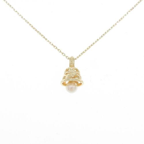 Authentic MIKIMOTO Bell Akoya Pearl Necklace: This item qualifies for FREE DOMESTIC SHIPPING to customers in the USA Brand: Mikimoto Size: 40Cm Material: K18Yg Actualsize: Imate Size Of Pendant (Height X Width) : 17.9Mm X 10.5Mm Gender: Ladies Th