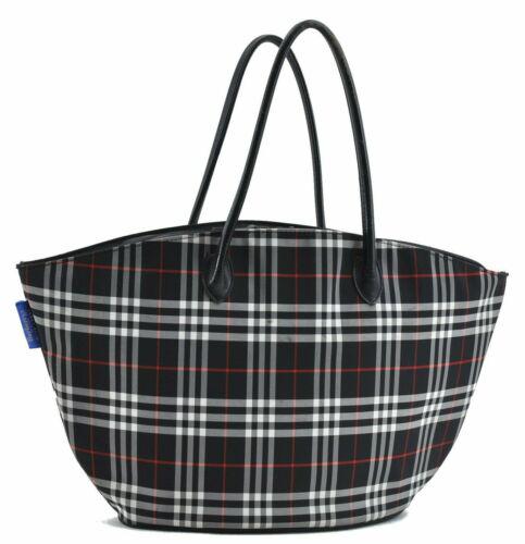 Authentic Burberrys BLUE LABEL Check Tote Bag Nylon: This item qualifies for FREE DOMESTIC SHIPPING to customers in the USA Brand: Burberrys Type: Tote Bag Bag Length: 10.6inches (27cm) Department: Women Bag Height: 10.4inches (26.5cm) Material: Nylon B