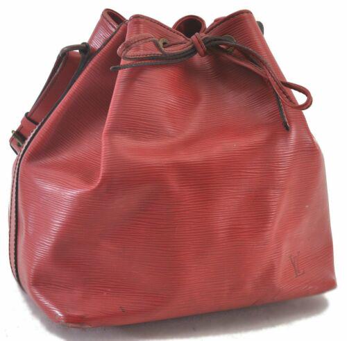 Authentic Louis Vuitton Epi Petit Noe Shoulder Bag Red: This item qualifies for FREE DOMESTIC SHIPPING to customers in the USA Brand: Louis Vuitton Style: Shoulder Bag Country/Region of Manufacture: France Type: Shoulder Bag Serial Number: A21900 Departmen