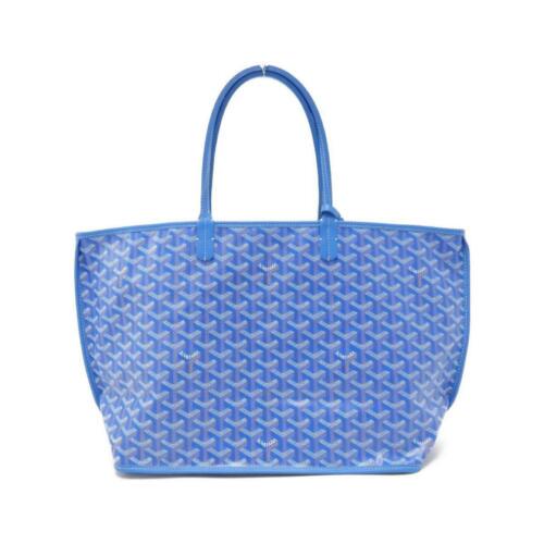 Authentic GOYARD Bag PM: This item qualifies for FREE DOMESTIC SHIPPING to customers in the USA Brand: Goyard Gender: Unisex Style: Tote Bag Size: W X H X Gusset (W) : 33-45Cm X 27Cm X 15Cm Shoulder Strap :40Cm Color: 10 Blue