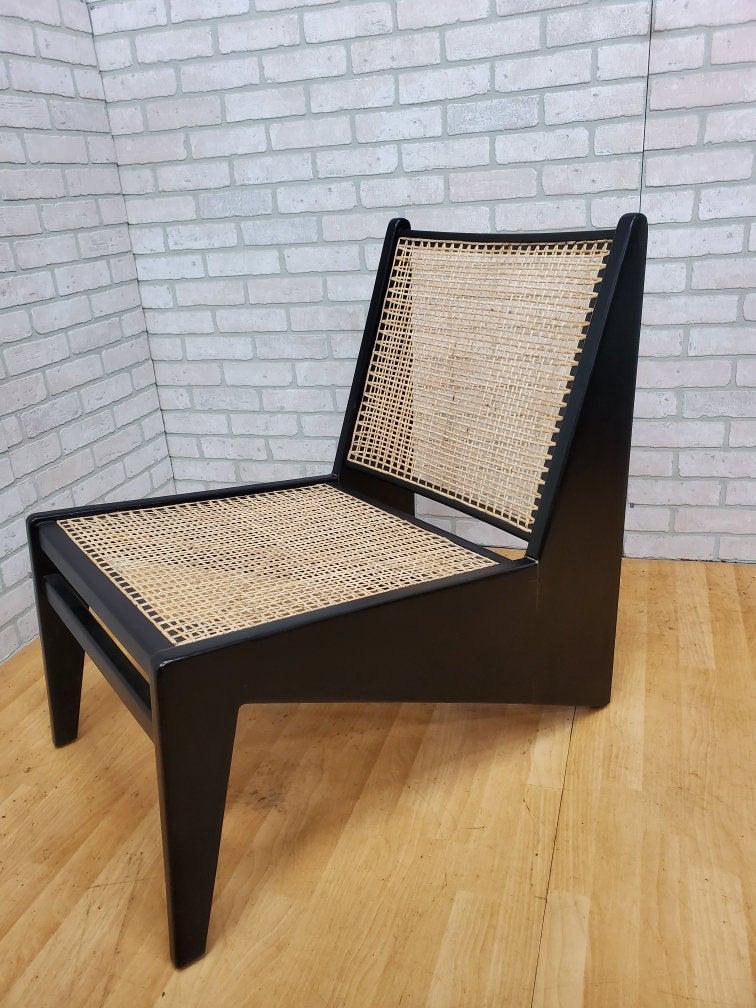 Mid Century Modern Pierre Jeanneret Kangaroo Chair: Mid Century Modern Pierre Jeanneret Kangaroo Chair Black Stain Pierre Jeanneret Kangaroo chair is a staple in the mid-century modern Chandigarh design. All the parts that the chair composes of is made