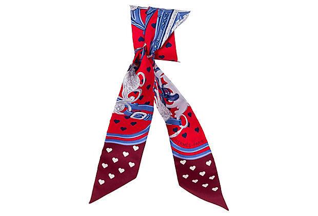 Authentic Hermes Brides de Gala Love Twilly: This item qualifies for FREE DOMESTIC SHIPPING to customers in the USA Condition: New Era: Contemporary Dimensions: 33.5" L x 2" W Materials: silk twill Color: red/multi HermÃ¨s silk twill Brides de