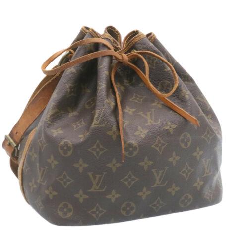 Authentic LOUIS VUITTON Monogram Petit Noe Shoulder Bag: This item qualifies for FREE DOMESTIC SHIPPING to customers in the USA Brand: LOUIS VUITTON Size: W25 x H25 x D19cm / Shoulder Strap Length 52-66cm(Approx) Color: Monogram Country/Region of Manufactur