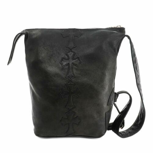 Authentic CHROME HEARTS Cross patch Lelo Shoulder Bag: This item qualifies for FREE DOMESTIC SHIPPING to customers in the USA Brand: Chrome Hearts Size H: 15.55 Inch Style: Shoulder Bag Size D: 5.12 Inch Material: Leather Weight: 1.59 Lb Color: Black Shou