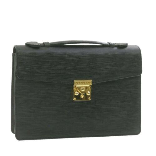 Authentic GIANNI VERSACE Sun Face Hand Bag Briefcase: This item qualifies for FREE DOMESTIC SHIPPING to customers in the USA Brand: GIANNI VERSACE Size: W30 x H22 x D7cm(Approx) Color: Black Country/Region of Manufacture: Italy Material: Leather Type: un