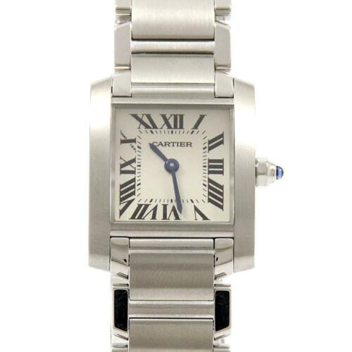 Authentic Cartier W51008Q3 Tank Francaise Quartz: This item qualifies for FREE DOMESTIC SHIPPING to customers in the USA Brand: Cartier Accessories: With Original Box Color: Silver Roman - Reference Number: W51008Q3 Department: Ladies Additionalinfo:
