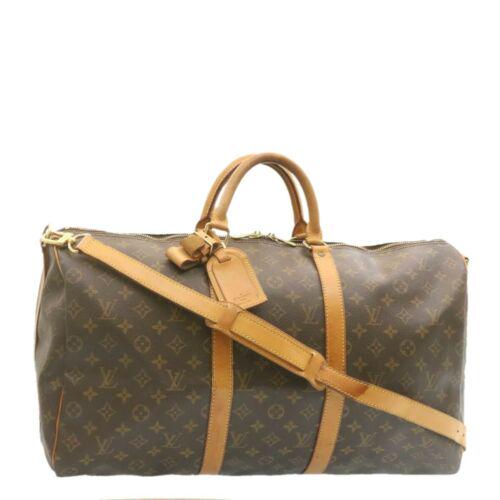 Authentic LOUIS VUITTON Monogram Keepall Bandouliere 50: This item qualifies for FREE DOMESTIC SHIPPING to customers in the USA Brand: LOUIS VUITTON Size: W50 x H25 x D22cm/ Shoulder Length 101-119cm(Approx) Color: Monogram Type: unknown Material: Monogram 