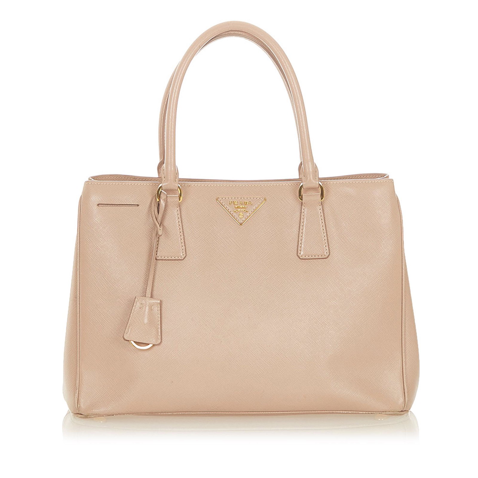 Authentic Prada Saffiano Galleria Satchel: This item qualifies for FREE DOMESTIC SHIPPING to customers in the USA The Galleria satchel features a saffiano leather body rolled leather handles a detachable leather strap and interior zip and slip