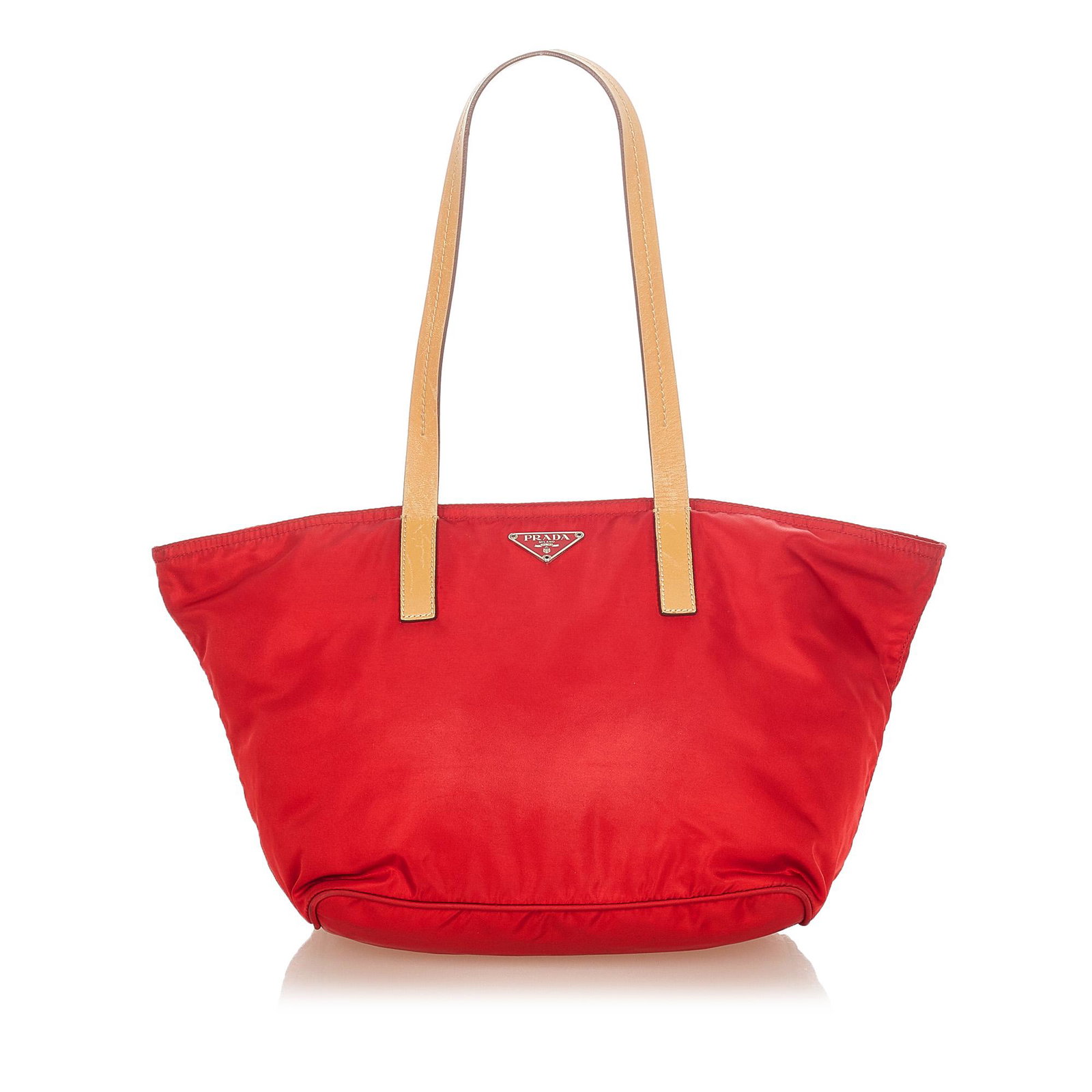 Authentic Prada Tessuto Tote Bag: This item qualifies for FREE DOMESTIC SHIPPING to customers in the USA This tote bag features a nylon body flat leather handles and a top zip closure. Brand: Prada Model: Tessuto Tote Bag Origin: Ital