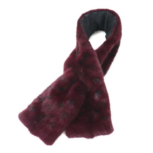 Authentic LOUIS VUITTON Monogram Mink Fur Scarf: This item qualifies for FREE DOMESTIC SHIPPING to customers in the USA Brand: Louis Vuitton Weight: 5.11Oz Style: Winter Scarf Engraved: Ci0197 Material: Mink Type: Winter Scarf Color: Bordeaux Frame