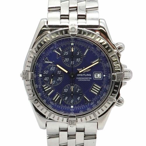 Authentic BREITLING Crosswind A13355 Chronograph Date: This item qualifies for FREE DOMESTIC SHIPPING to customers in the USA Brand: Breitling Casesize Length: 48Mm(Included Lag) Refnumber: A13355 Casesize Width: 44Mm(Not Included Crown) Movement: Automat