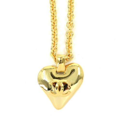 Authentic CHANEL Heart Coco Logos Long Necklace Gold: This item qualifies for FREE DOMESTIC SHIPPING to customers in the USA Brand: Chanel Weight: 4.1Oz Style: Necklace Engraved: 93P Color: Gold Type: Necklace Country: France Frame Color: Ã¯¼Â 